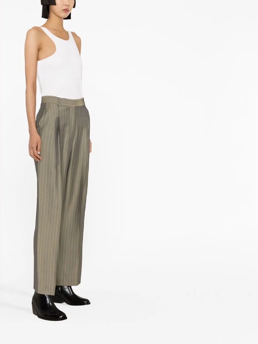 Sandro Beryn pleated pinstripe pants